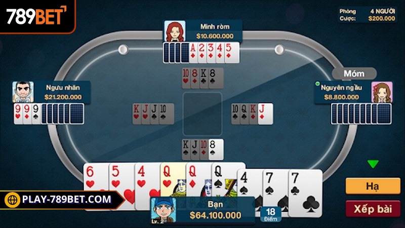 Một ván thường diễn ra trong 4 vòng